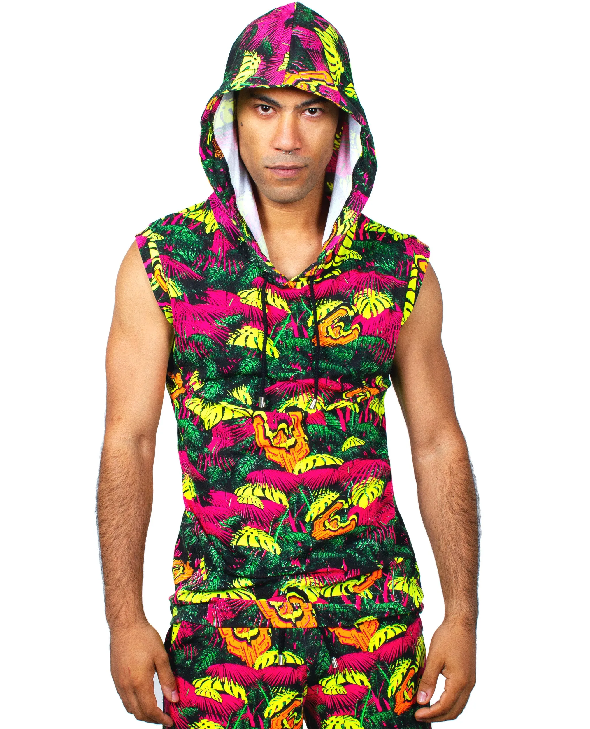 MENS TECH VEST NEON JUNGLE