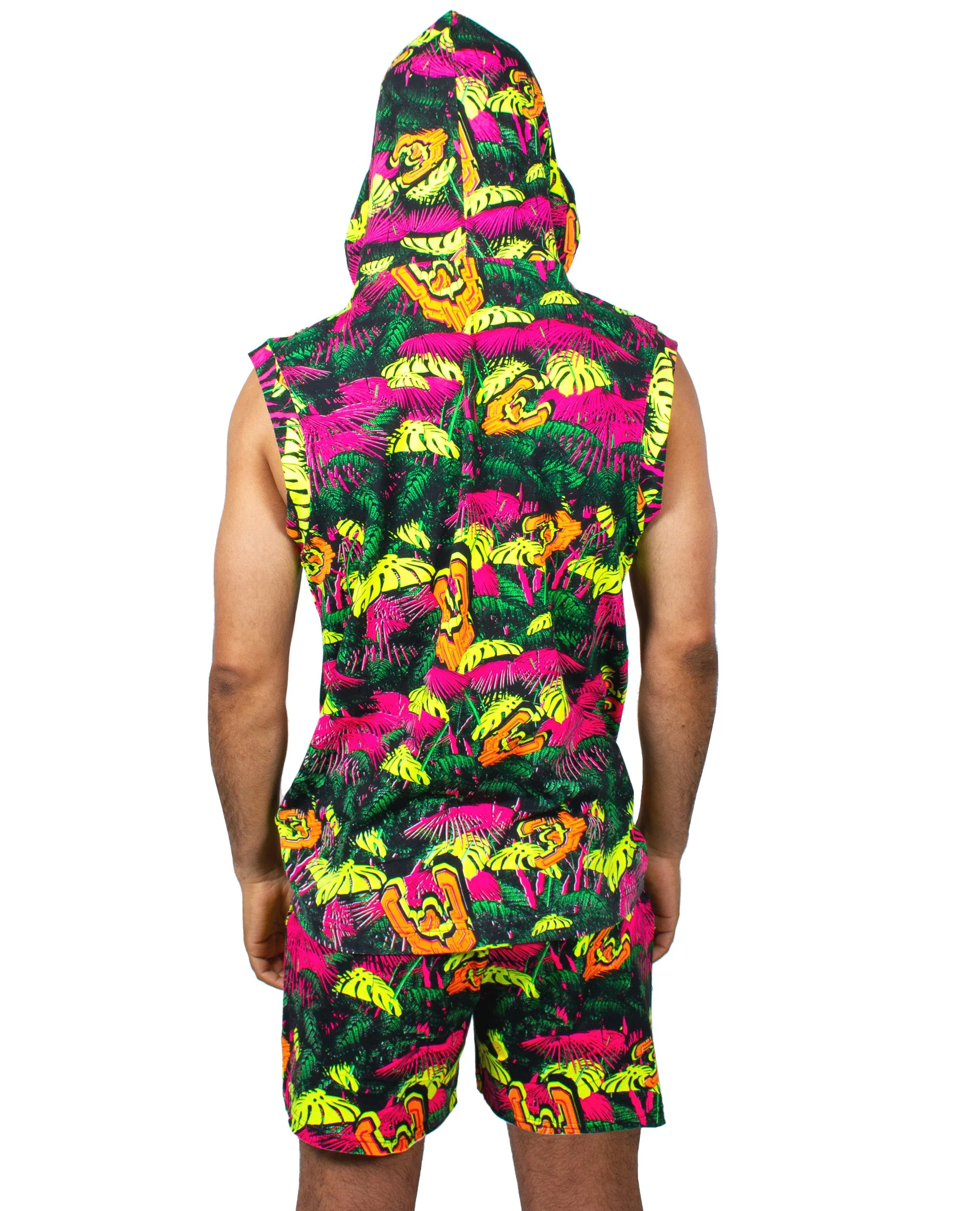 MENS TECH VEST NEON JUNGLE