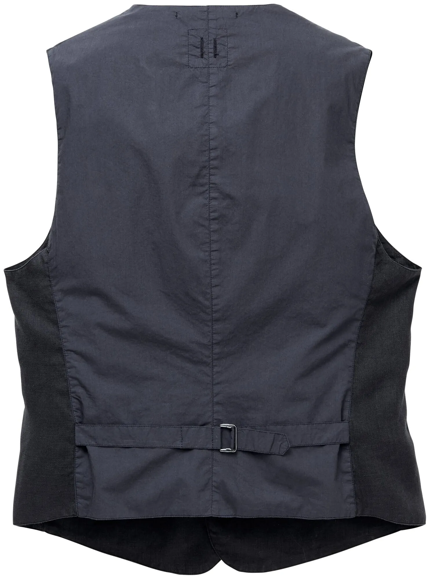 Men's linen vest, Black-blue | Manufactum