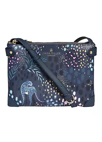 Midnight Leopard Zip Top Crossbody Bag by Sara Miller | Look Again