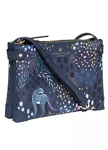 Midnight Leopard Zip Top Crossbody Bag by Sara Miller | Look Again