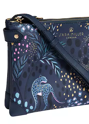 Midnight Leopard Zip Top Crossbody Bag by Sara Miller | Look Again