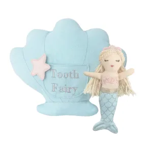 ‘Mimi' Mermaid Tooth Fairy and Pillow Set