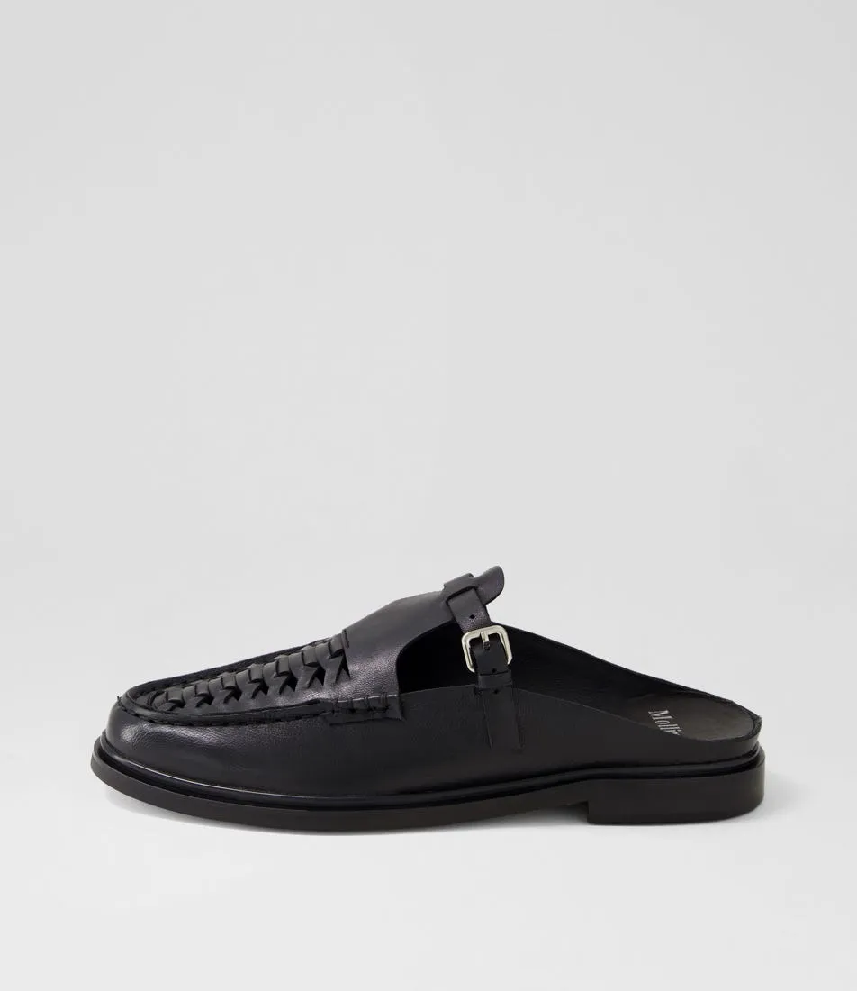 MOLLINI Gato Black Leather Mules