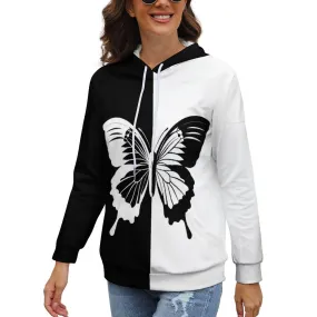 Multi-Image-Druck Damen / Frauen Kapuzenpullover Hoodie Sweatshirt Langarm mit Kapuze NH mit Fotos Muster Text Logo selbst gesta