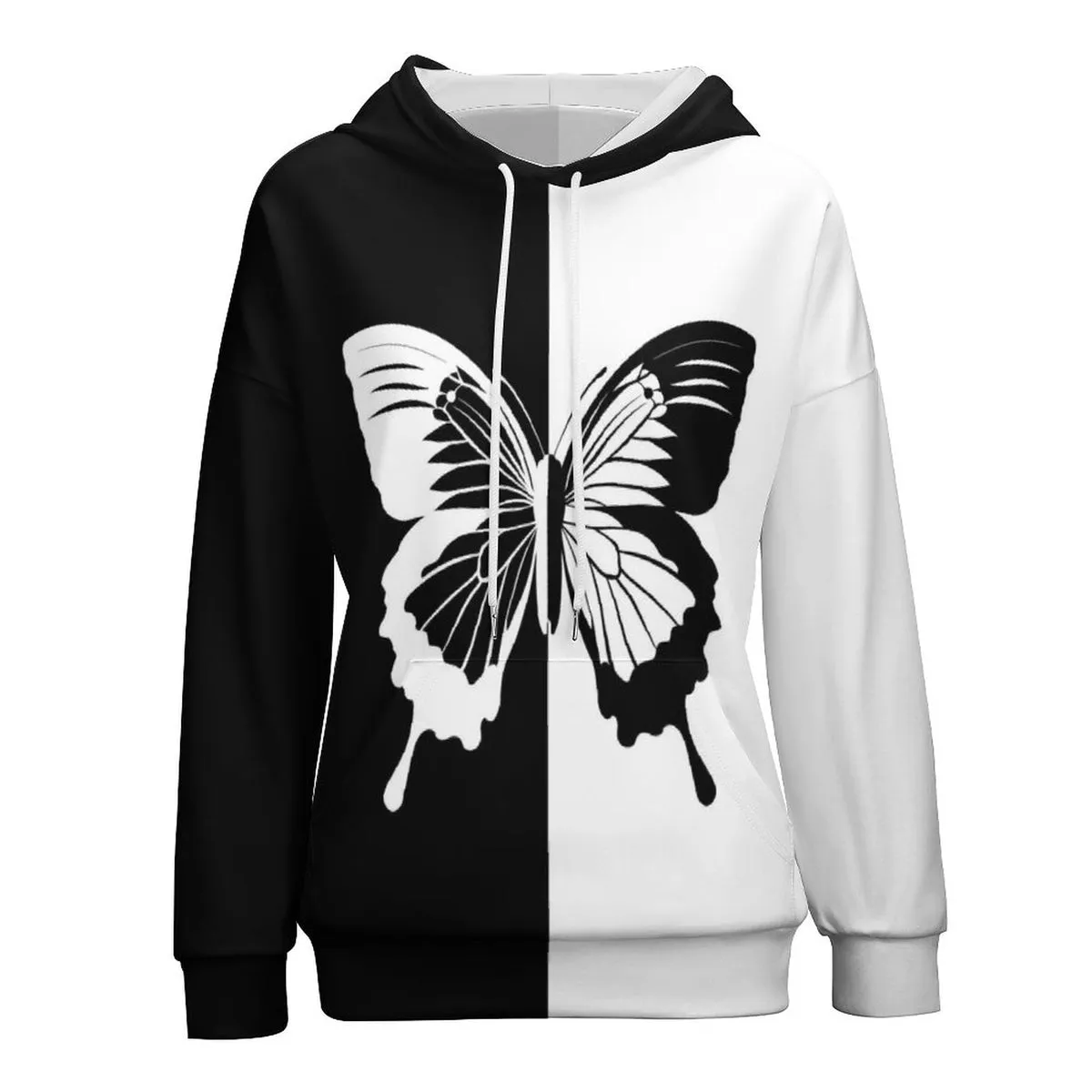 Multi-Image-Druck Damen / Frauen Kapuzenpullover Hoodie Sweatshirt Langarm mit Kapuze NH mit Fotos Muster Text Logo selbst gesta