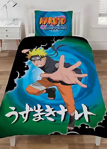 Naruto Manga Black Clouds Reversible Single Duvet Cover Set | Kaleidoscope