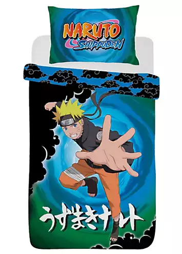 Naruto Manga Black Clouds Reversible Single Duvet Cover Set | Kaleidoscope