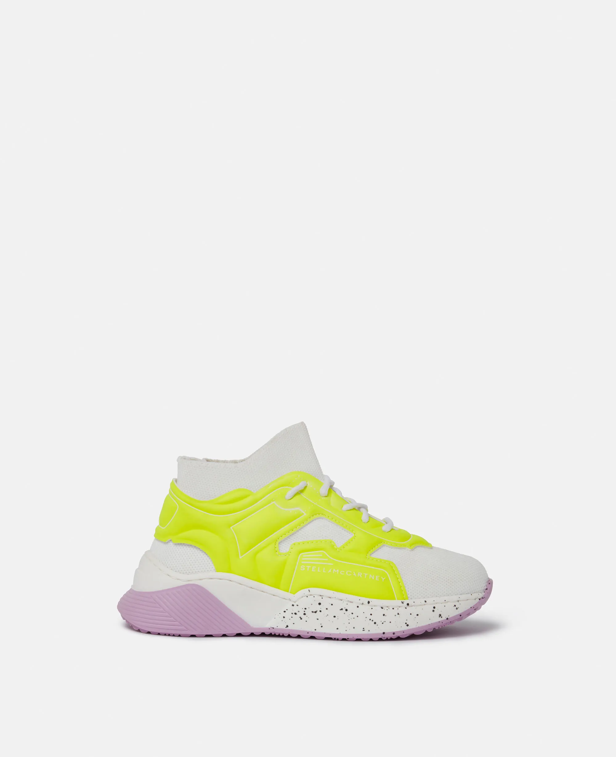 Neon Cage Lace-Up Sock Trainers