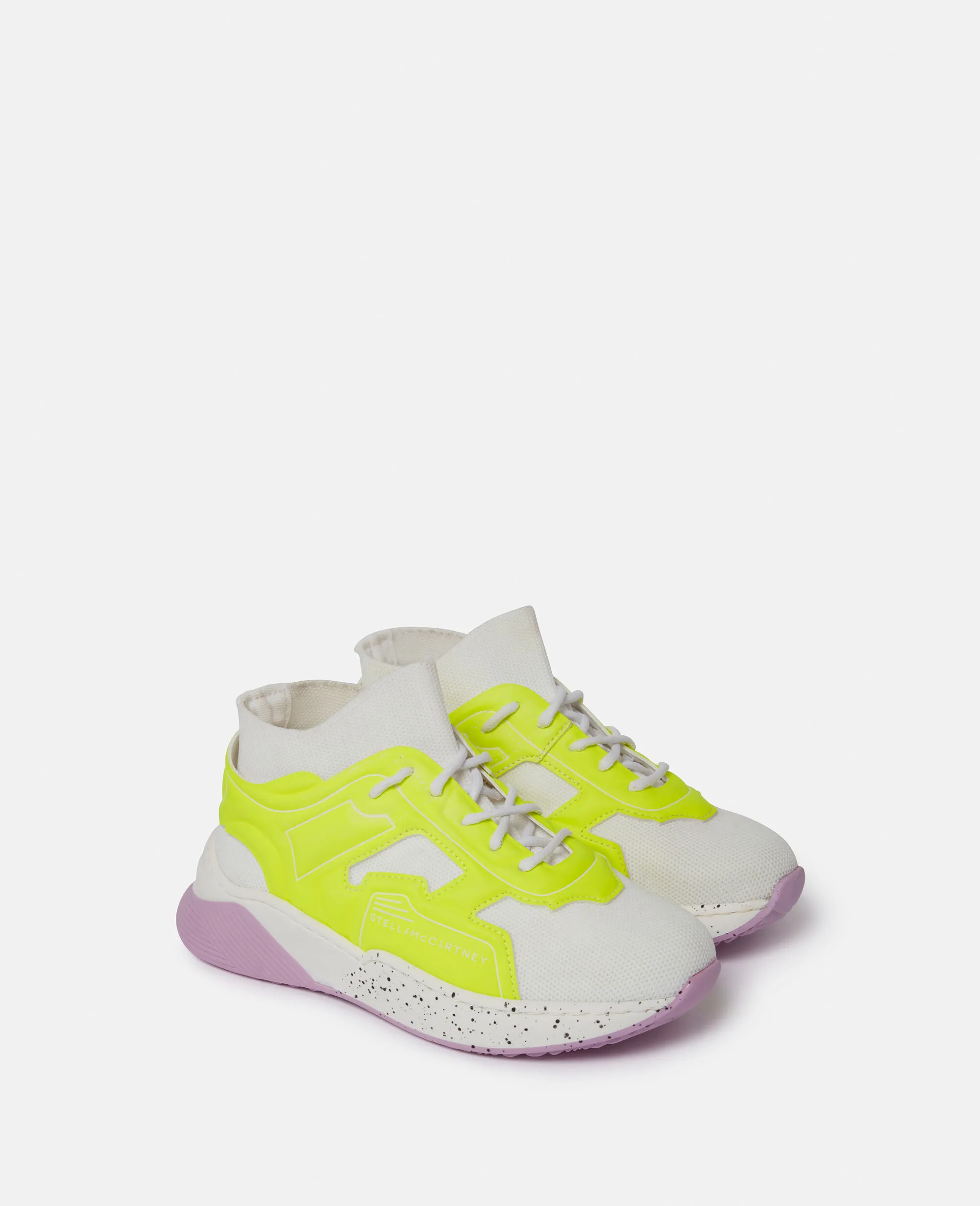 Neon Cage Lace-Up Sock Trainers