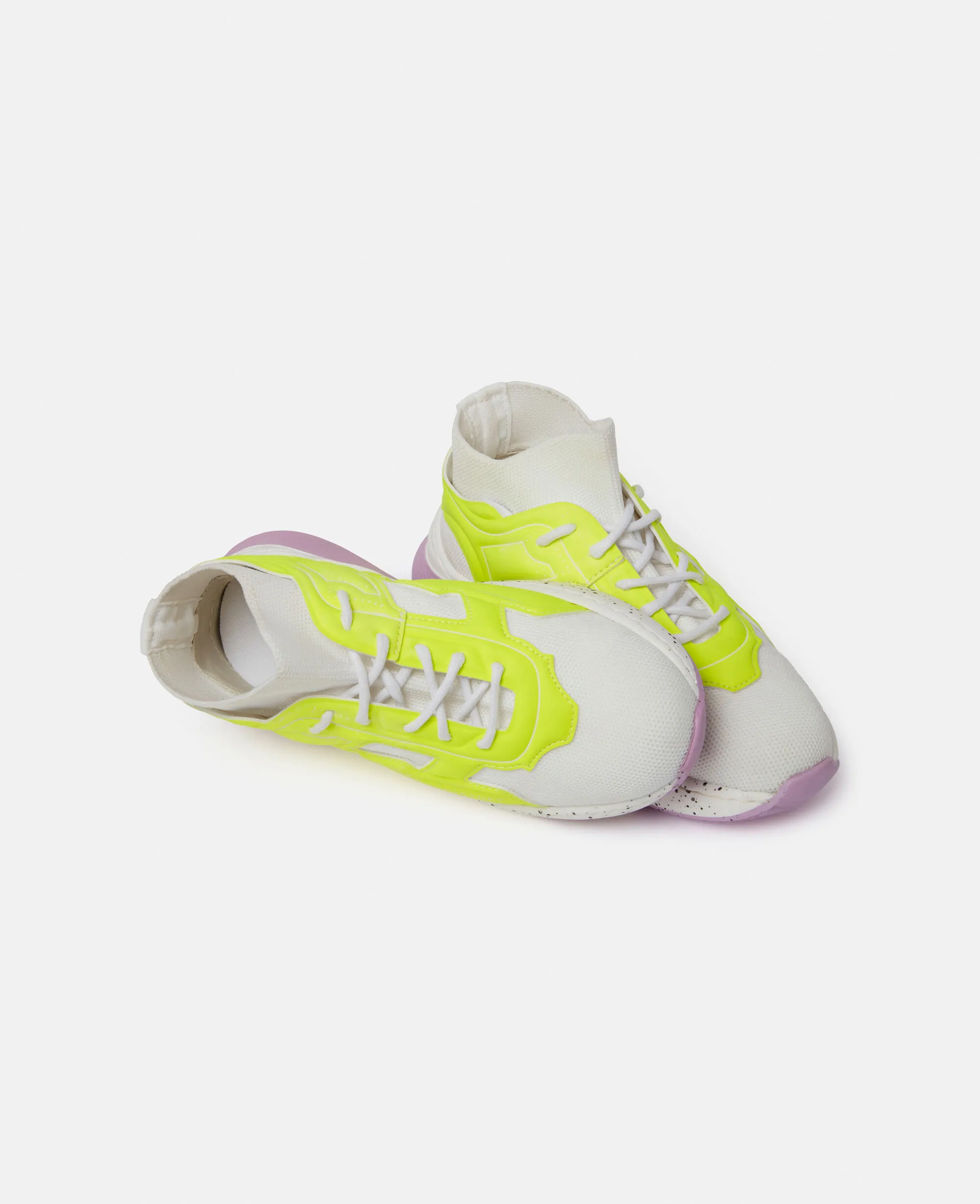 Neon Cage Lace-Up Sock Trainers