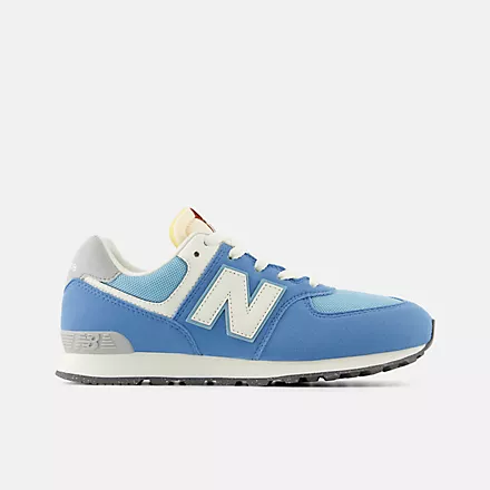 New Balance Big Kid’s 574 Blue with White