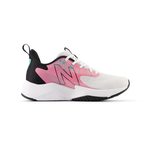 New Balance Big Kids Rave Run v2 - White / Real Pink / Black