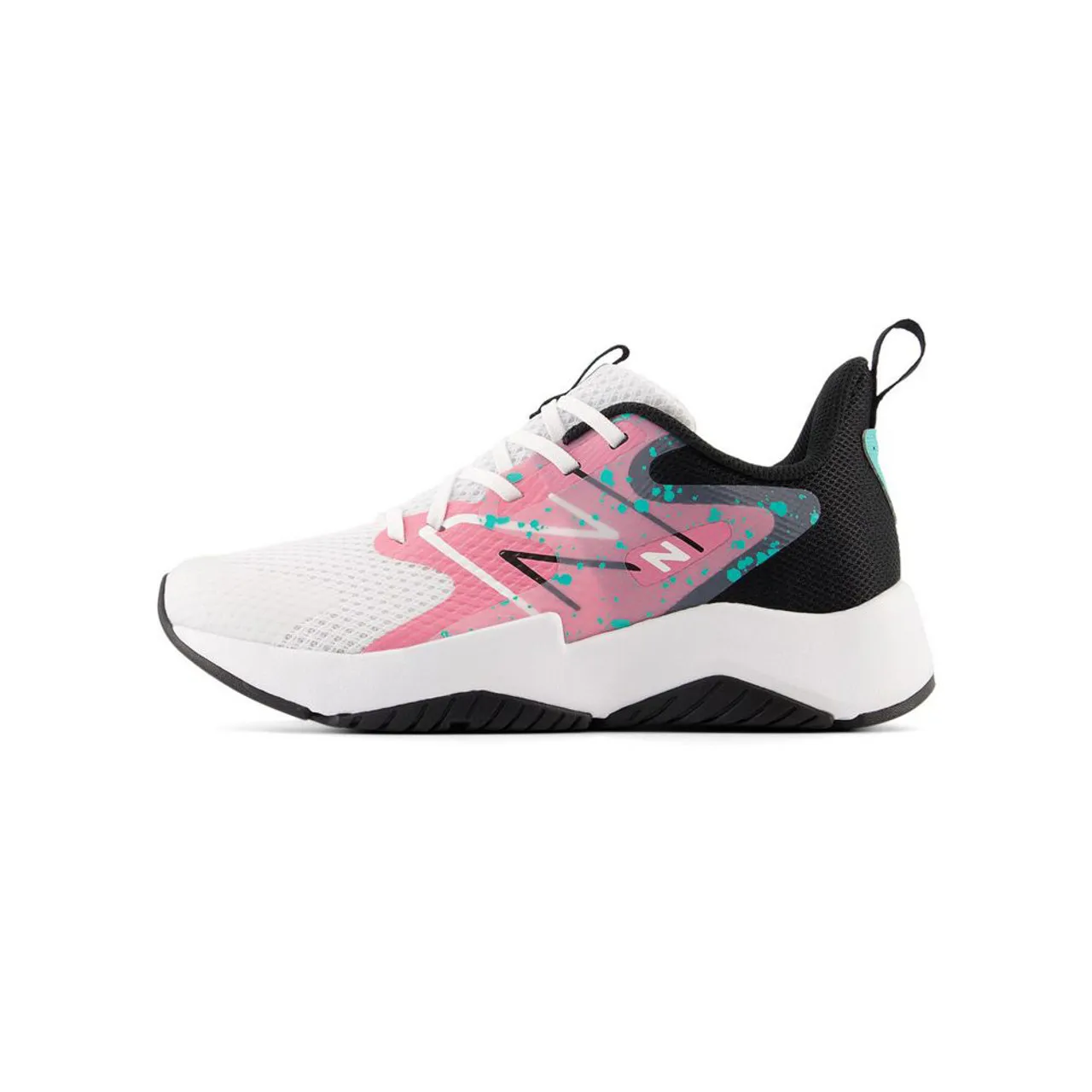 New Balance Big Kids Rave Run v2 - White / Real Pink / Black