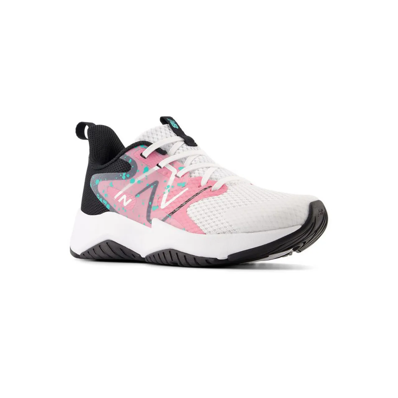 New Balance Big Kids Rave Run v2 - White / Real Pink / Black