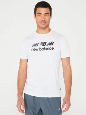 New Balance Mens Training Heathertech Graphic T-shirt - White