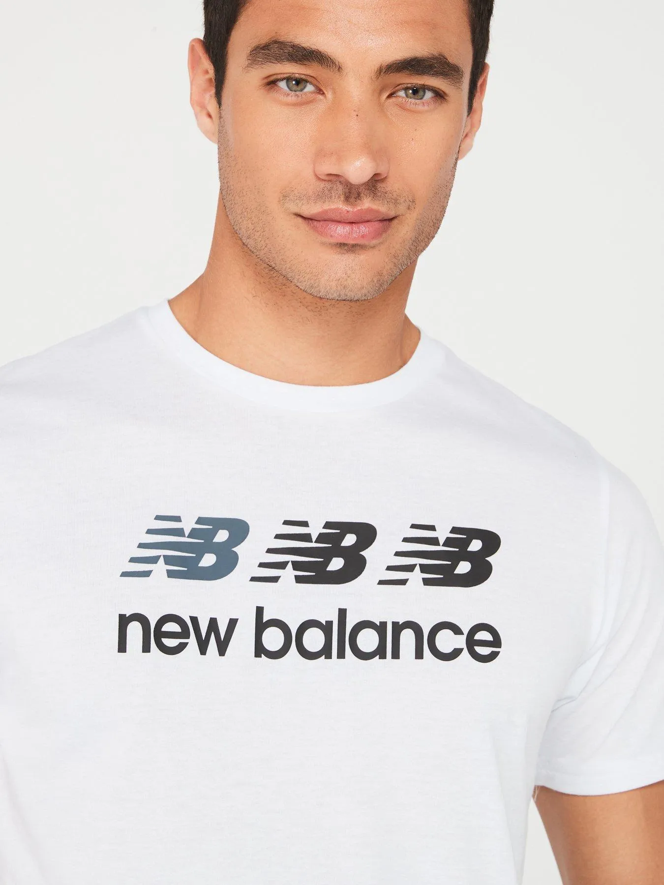 New Balance Mens Training Heathertech Graphic T-shirt - White