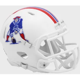 New England Patriots 1982 to 1989 Riddell Mini Speed Throwback Helmet