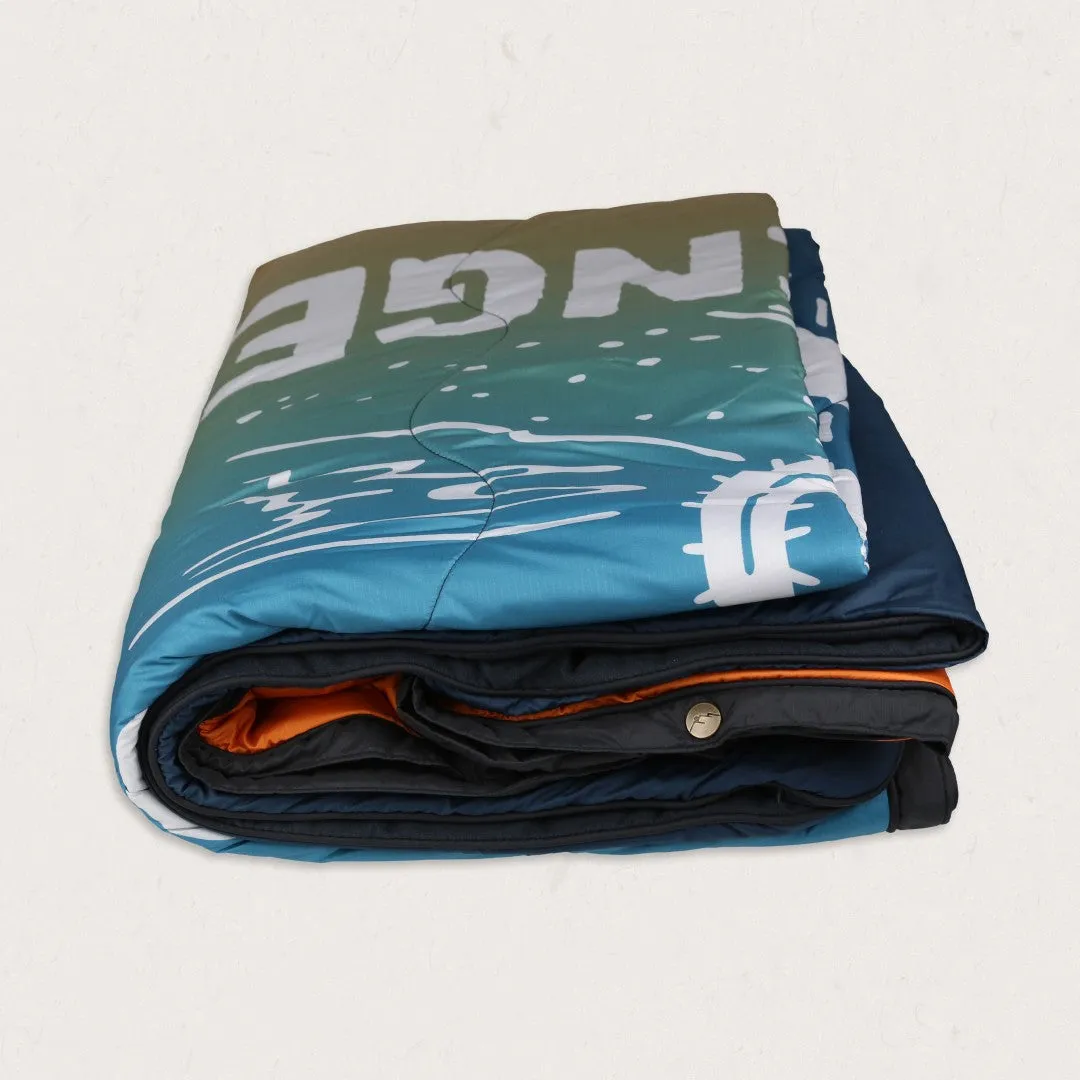 Nomadic Recycled Towel Blanket - Blue/Orange Fade