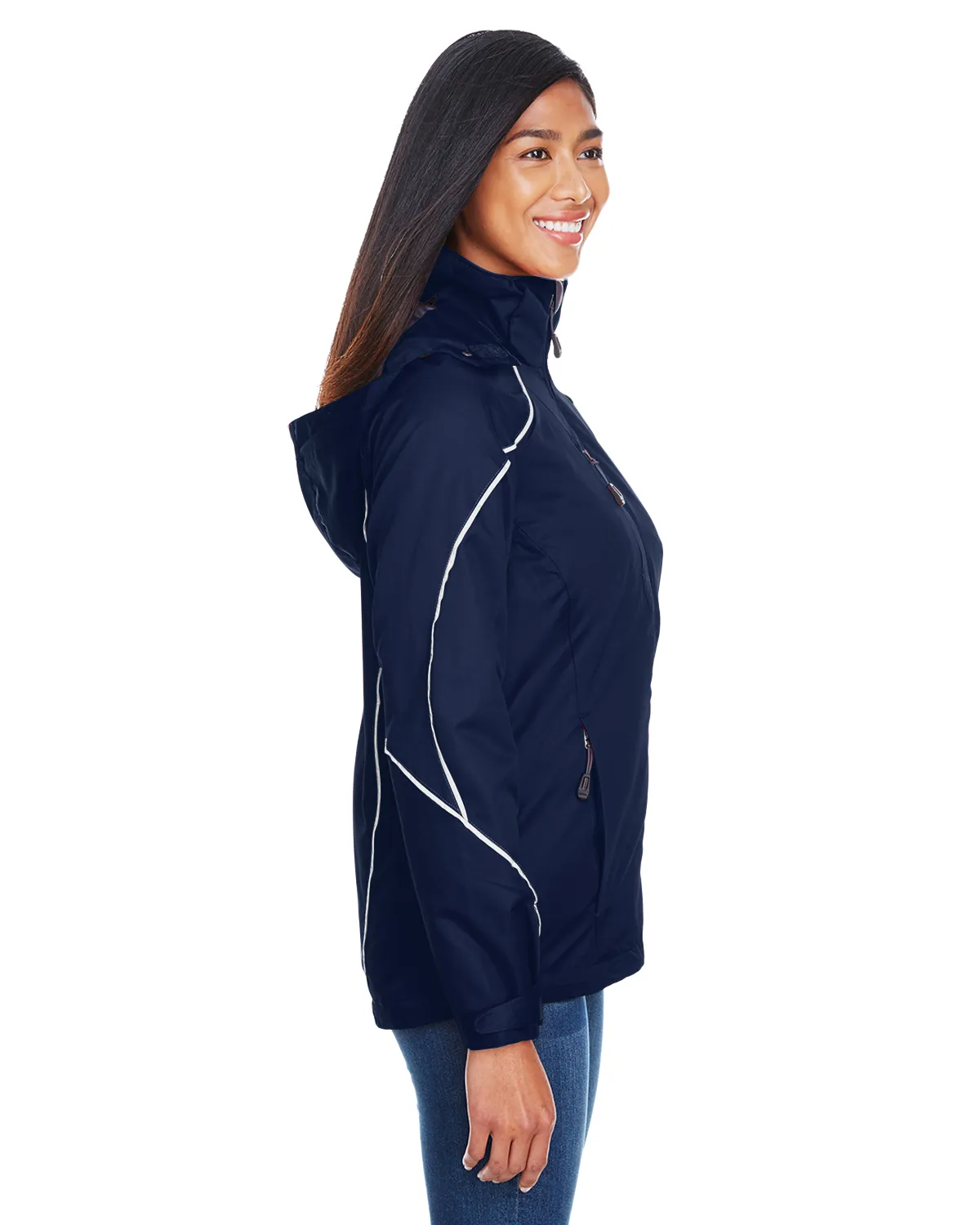 North End 78196 Ladies' Angle 3-in-1 Jacket with Bonded Fleece Liner