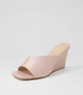 NUDE Goldie Pink Duo Leather Mules