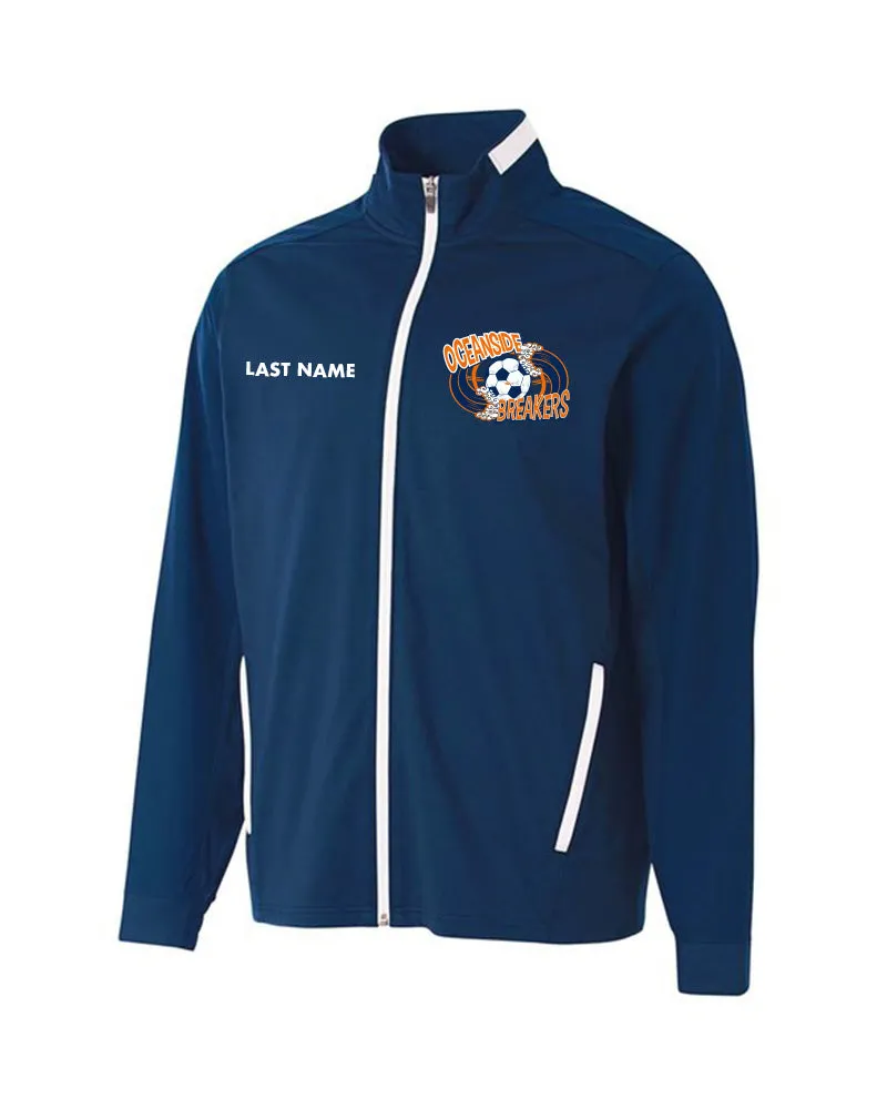 Oceanside Breakers Soccer  Youth Full Zip Warm up Jacket