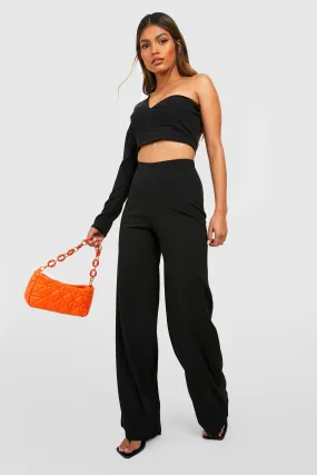 One Shoulder Crop & Wide Leg Pants