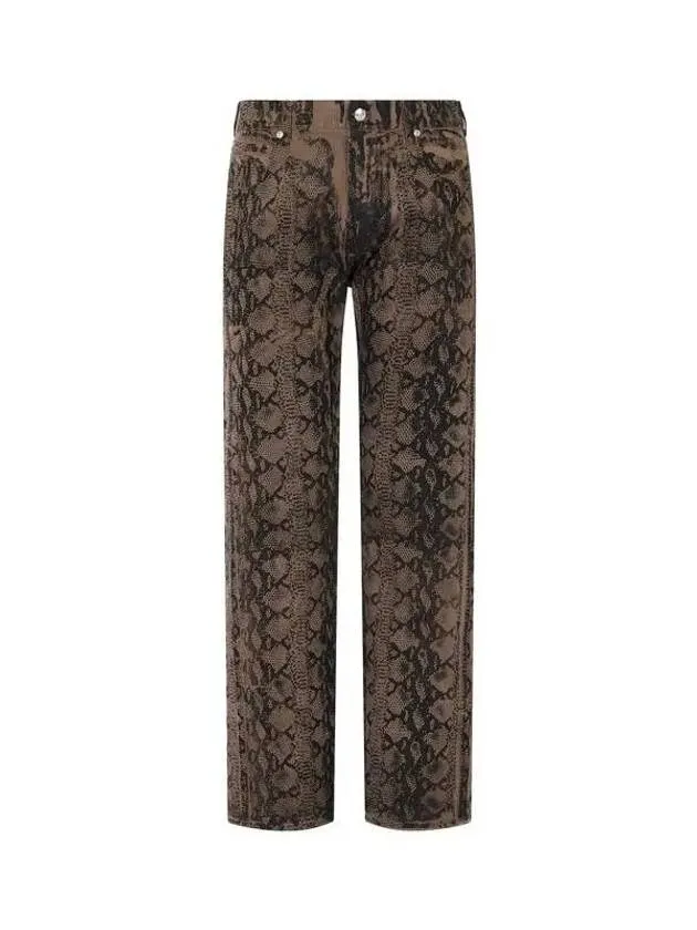 Overseas Station Season Big Chance 8 18 COMMISSION Snake Print Jeans Dark Brown 271722