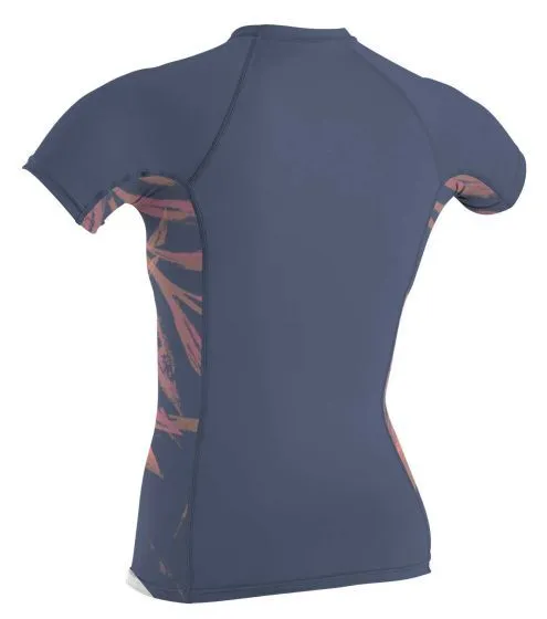 O'Neill Womens Side Print S/S Rash Vest 2019 - Mist/Faye