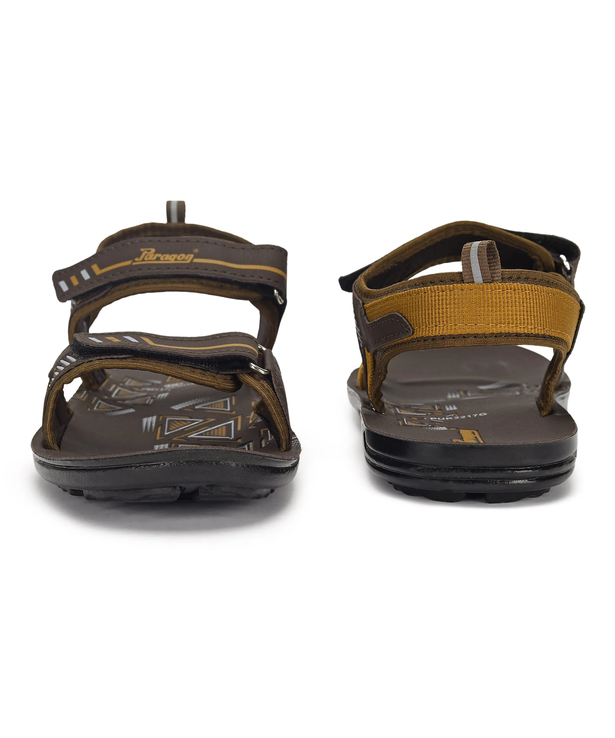 Paragon PUK2217G Men Stylish Velcro Sandals | Comfortable Sporty Sandals for Daily Outdoor Use | Casual Athletic Sandals with Cu