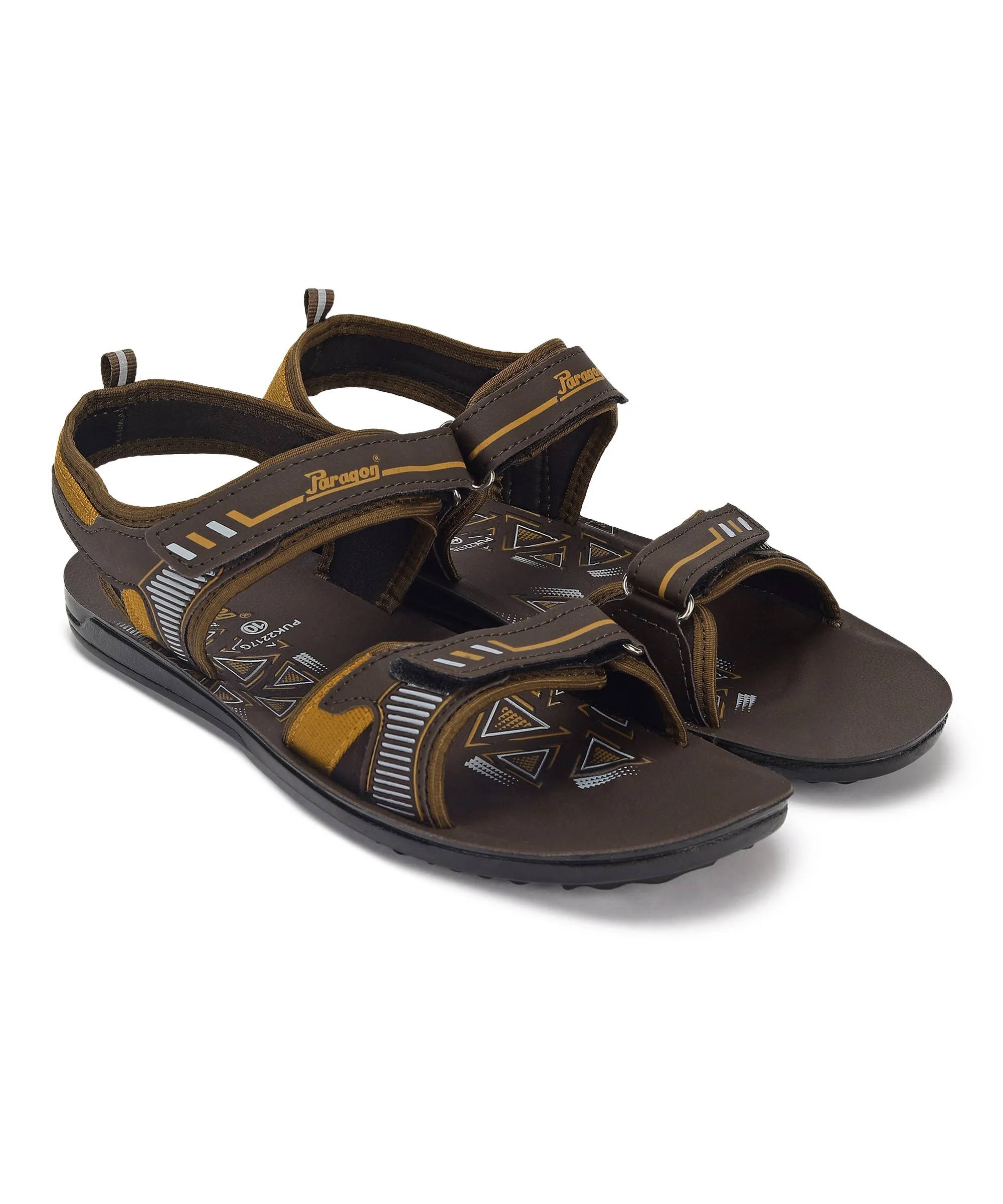 Paragon PUK2217G Men Stylish Velcro Sandals | Comfortable Sporty Sandals for Daily Outdoor Use | Casual Athletic Sandals with Cu