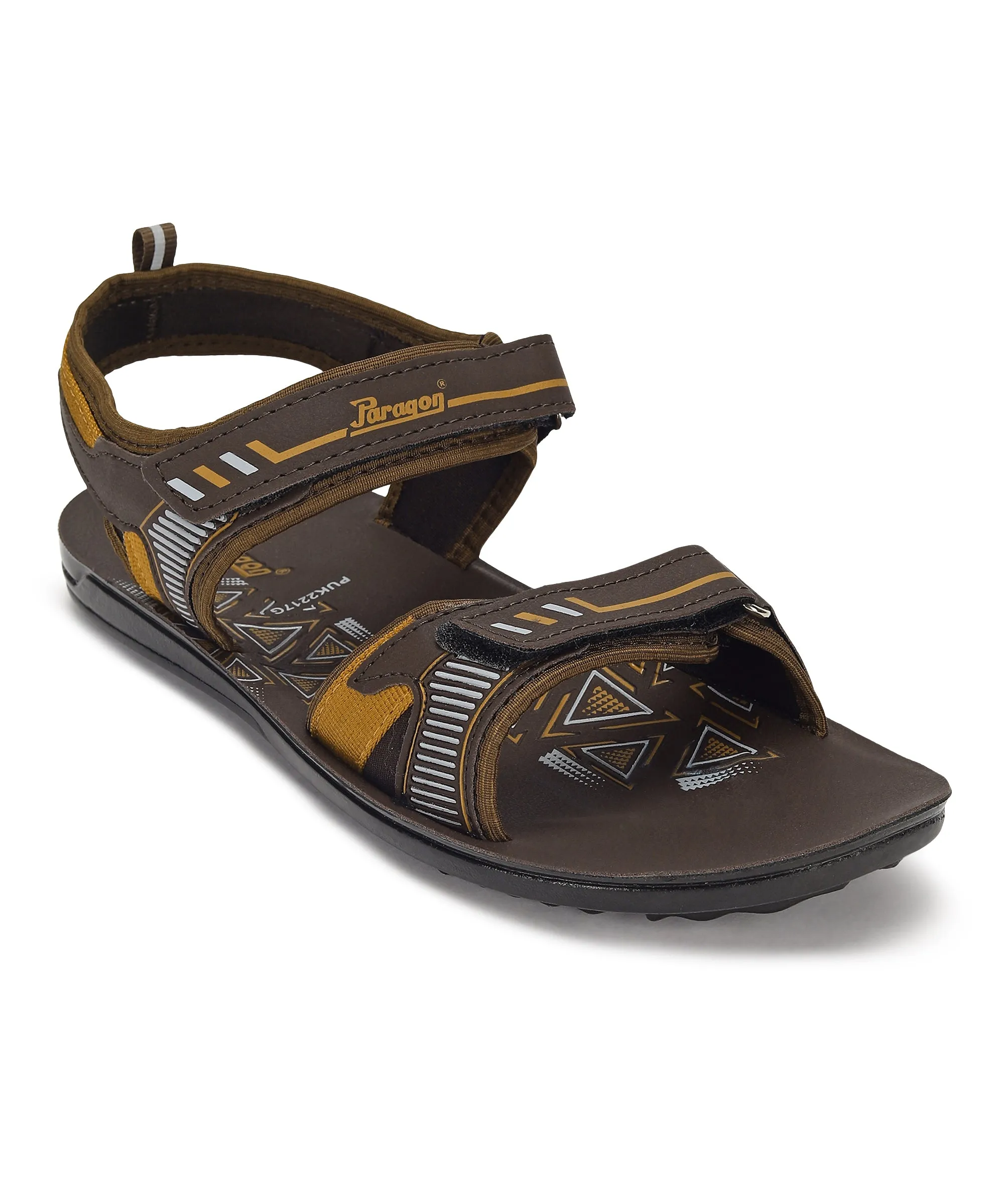 Paragon PUK2217G Men Stylish Velcro Sandals | Comfortable Sporty Sandals for Daily Outdoor Use | Casual Athletic Sandals with Cu