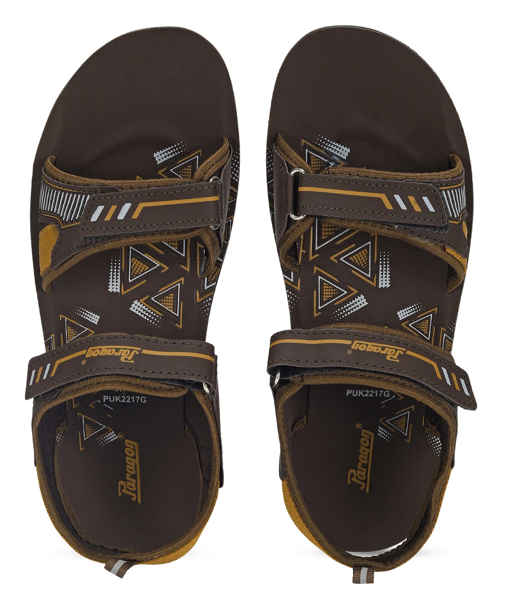 Paragon PUK2217G Men Stylish Velcro Sandals | Comfortable Sporty Sandals for Daily Outdoor Use | Casual Athletic Sandals with Cu