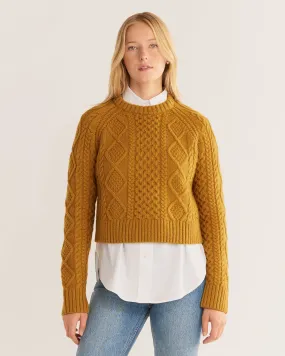 Pendleton Cropped Fisherman Sweater