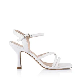 Persimmon Strappy Sandals - White Smooth