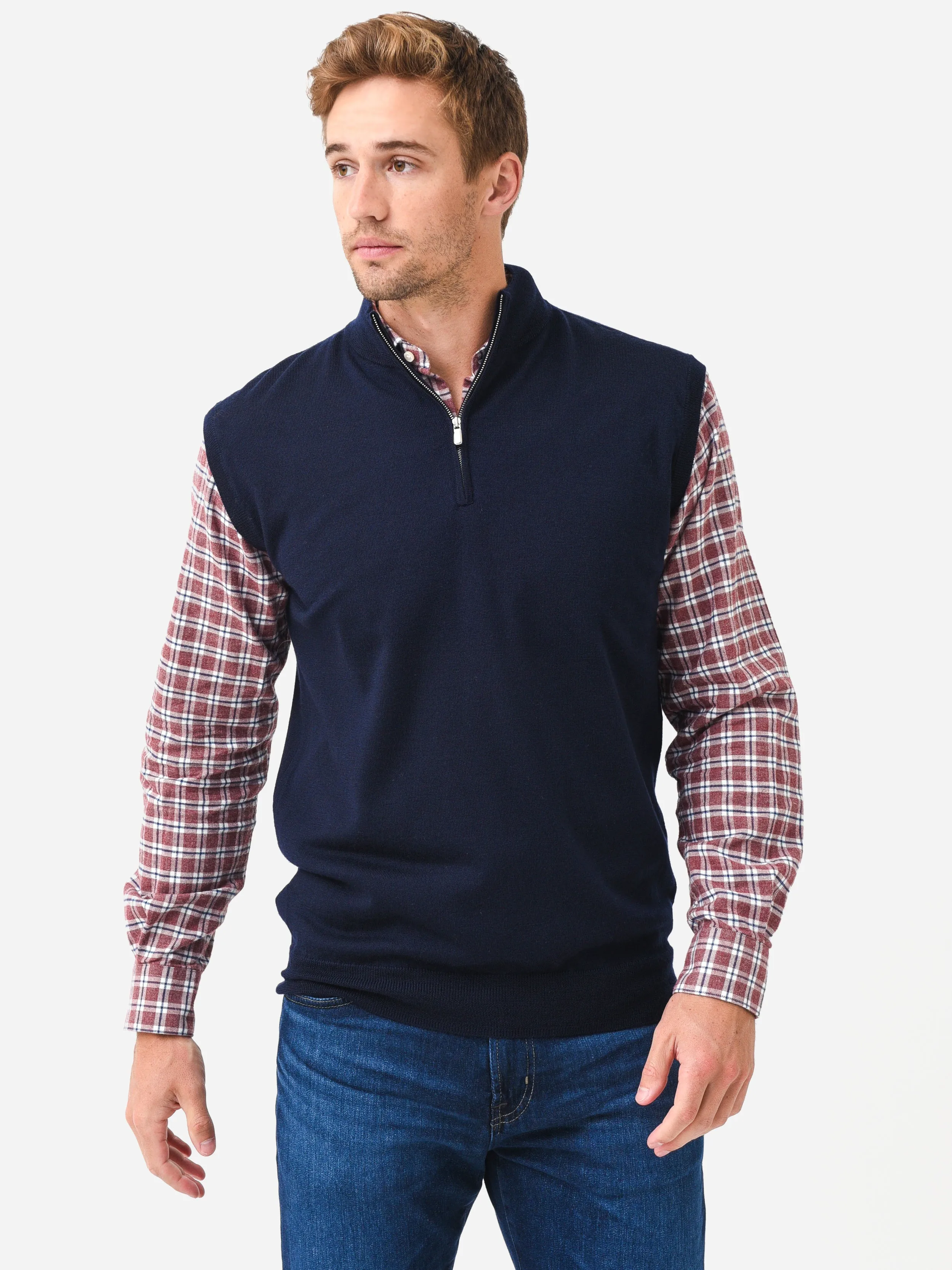     PETER MILLAR  Crown Men's Autumn Crest Quarter-Zip Vest    