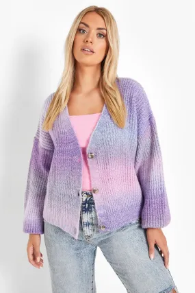 Plus Space Dye Ombre Cardigan