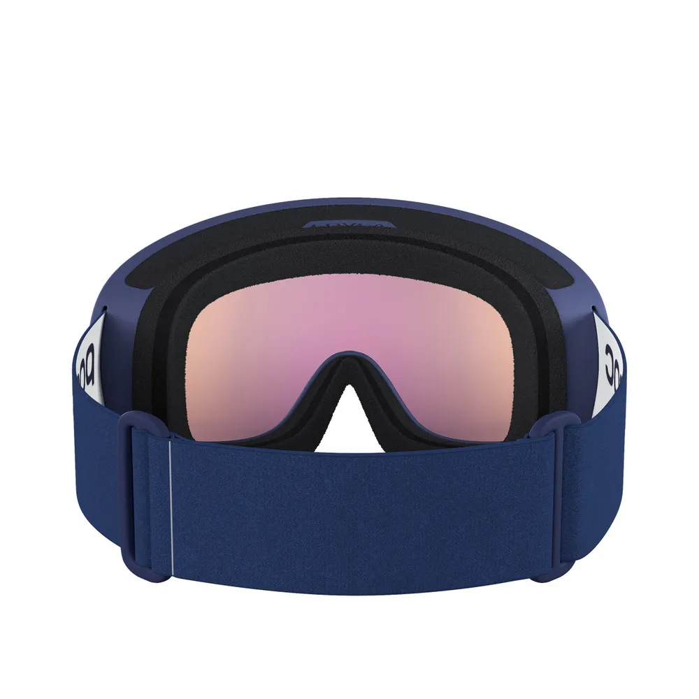 POC Fovea Ski Goggles Partly Sunny Orange Lens - Lead Blue Frame