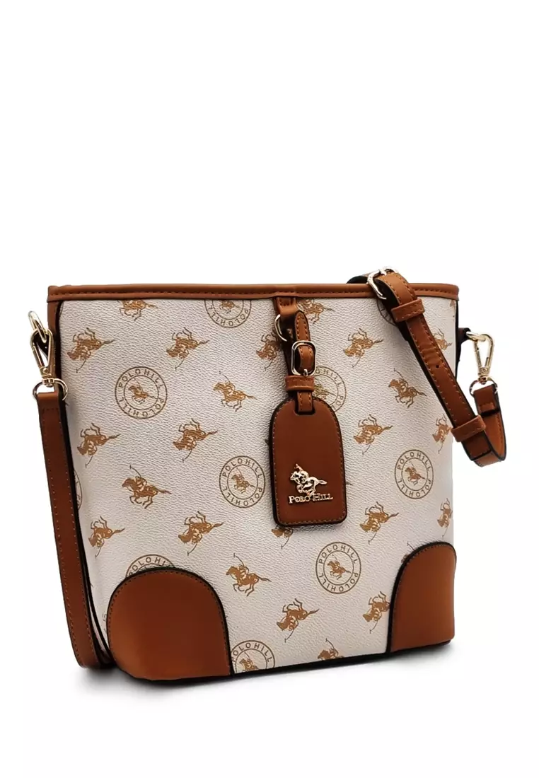 POLO HILL POLO HILL Ladies Monogram Crossbody Shoulder Bag