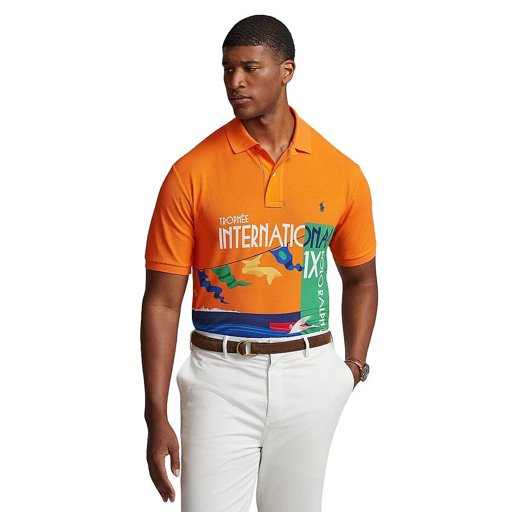 Polo Ralph Lauren Big & Tall Mesh Graphic Polo Shirt