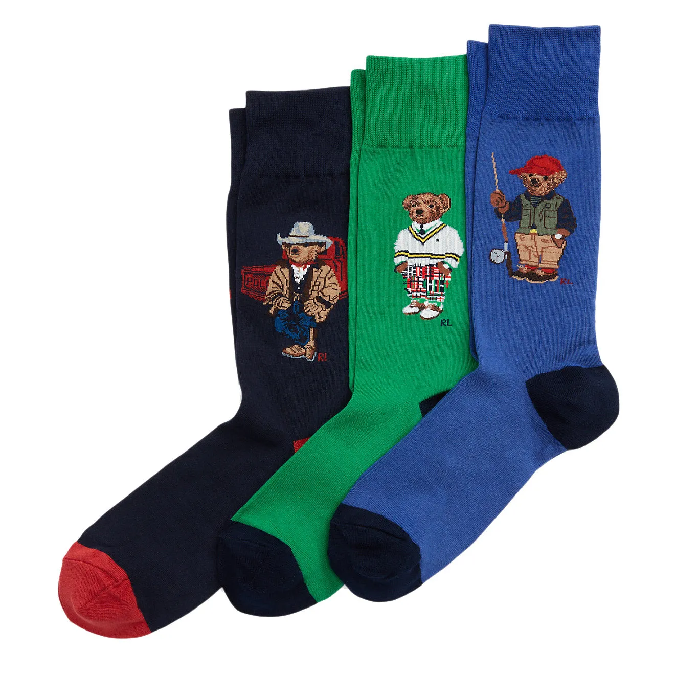 Polo Ralph Lauren Polo Bear 3-Sock Gift Set Gb Fisher Bear