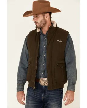 Powder River Outfitters Men's Concealed Carry Olive Brushed Canvas Storm Flap Vest