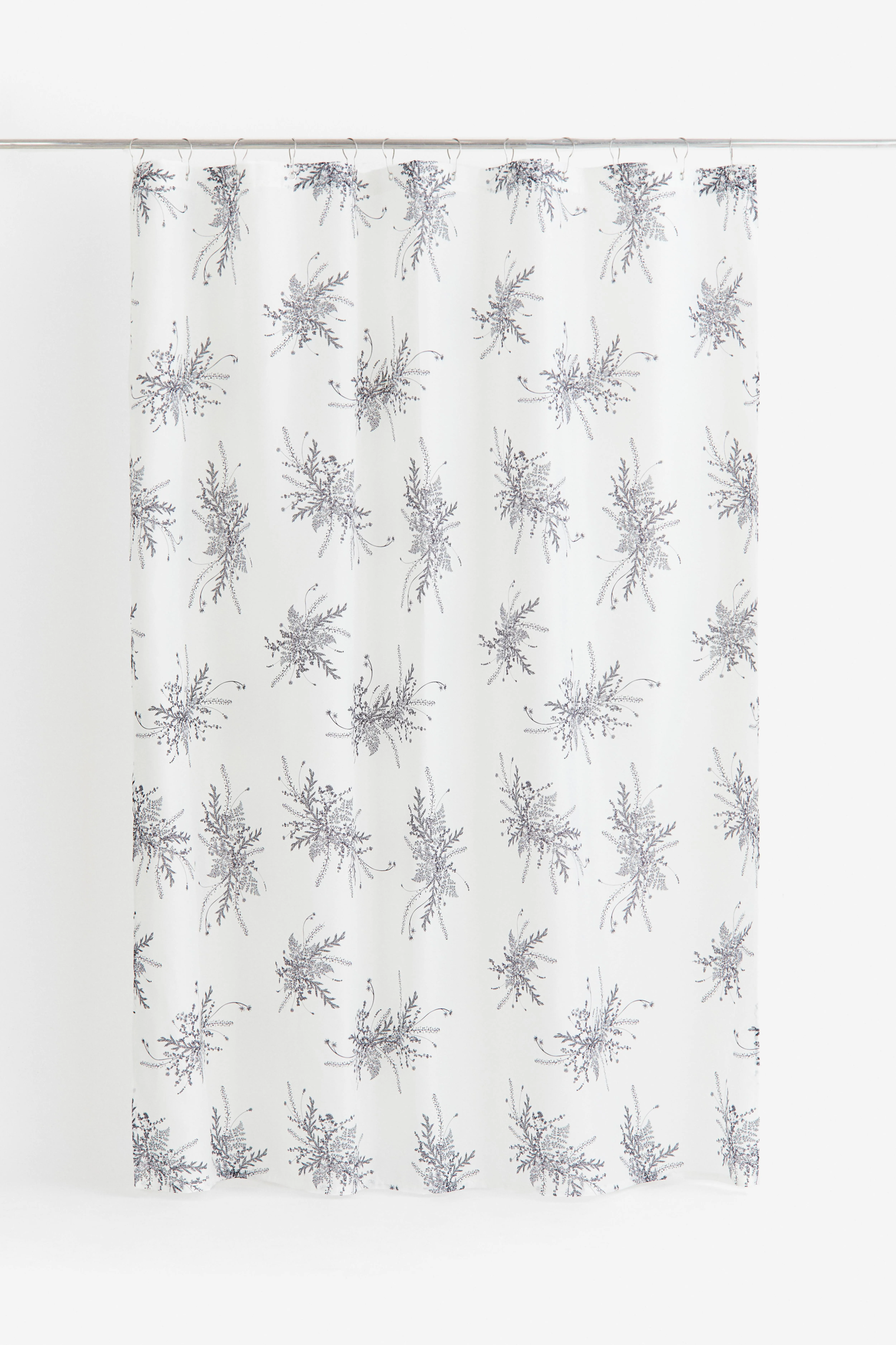 Printed shower curtain - White/Floral - Home All | H&M GB