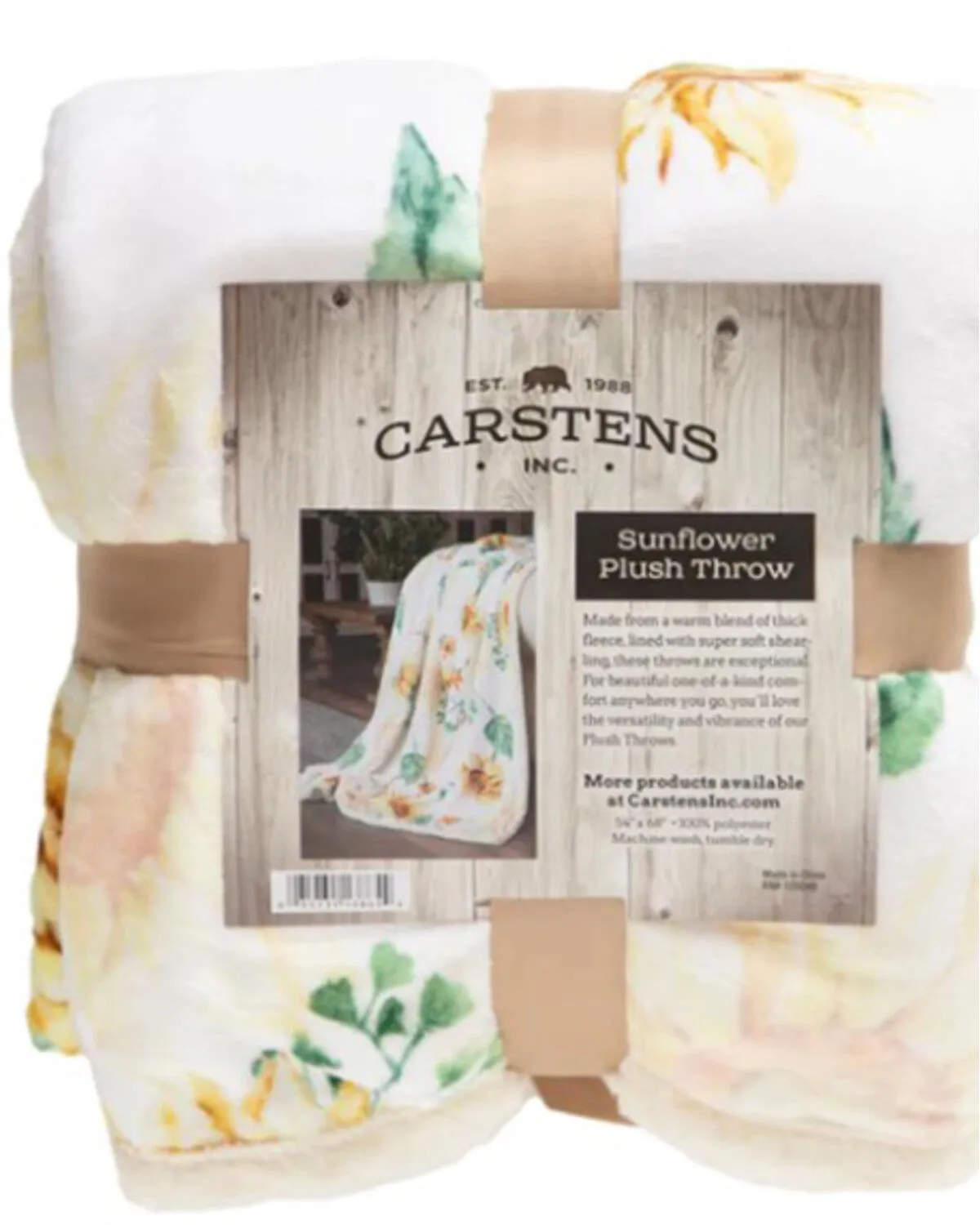 Product Name:  Carstens Home Sunflower Plush Throw Blanket