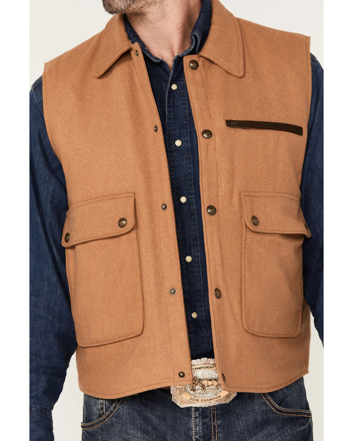 Product Name:  Cripple Creek Men's Snap Front Concealed Carry Wool Vest