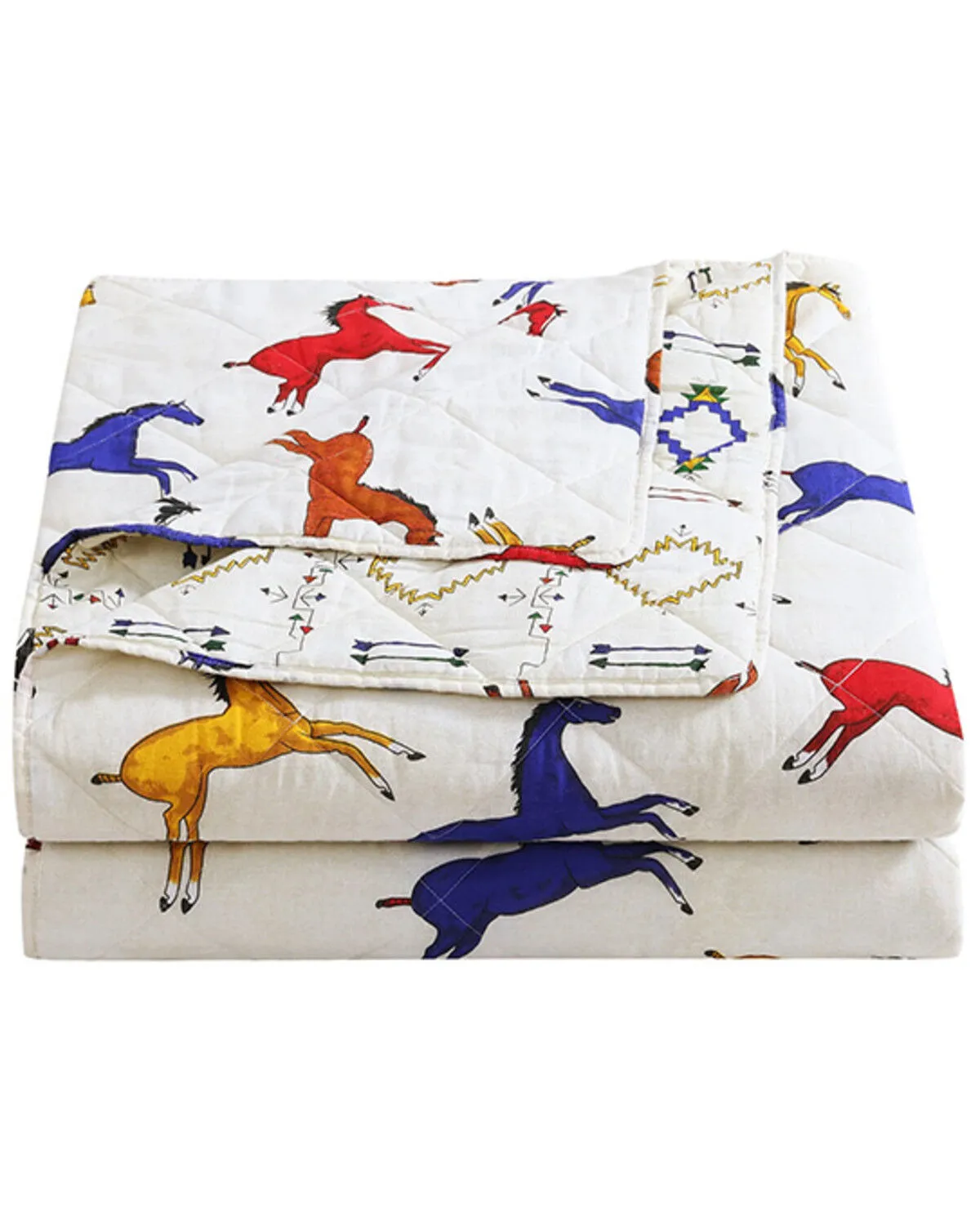 Product Name:  HiEnd Accents Wild Horses Reversible 3 Piece Quilt Set - King Size