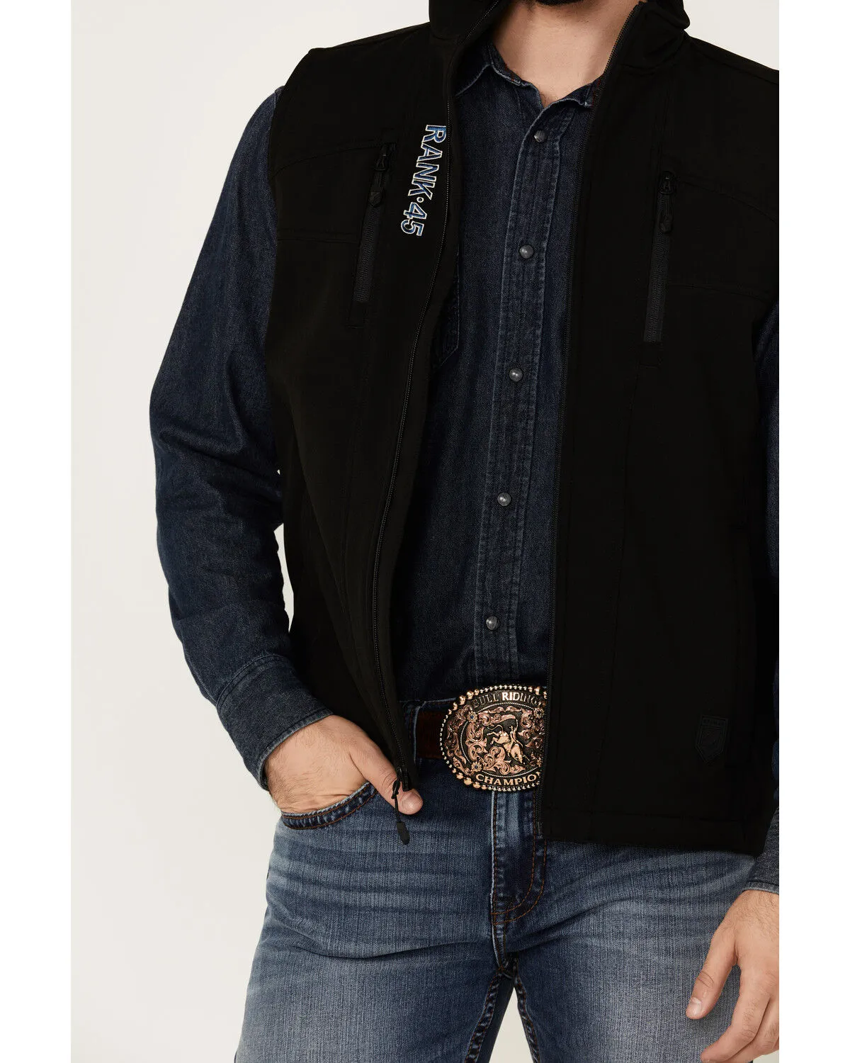 Product Name:  RANK 45® Men's Ralington Embroidered Softshell Vest