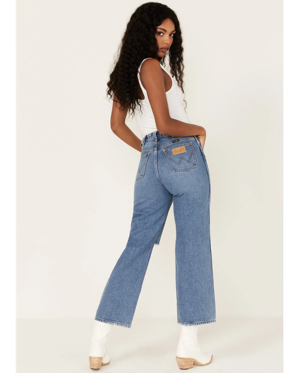 Product Name:  Wrangler Women's Medium Wash High Rise Relaxed Mom Jeans