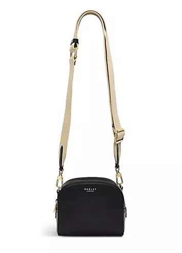 Radley London Arden Crescent Black Small Zip Around Crossbody Bag | Kaleidoscope