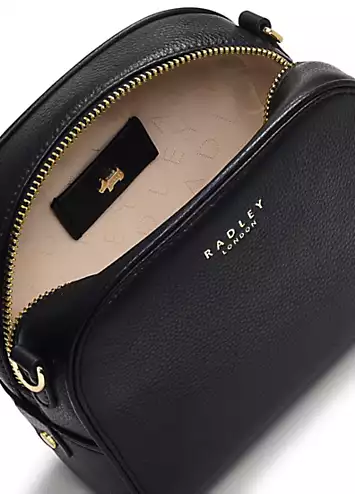 Radley London Arden Crescent Black Small Zip Around Crossbody Bag | Kaleidoscope